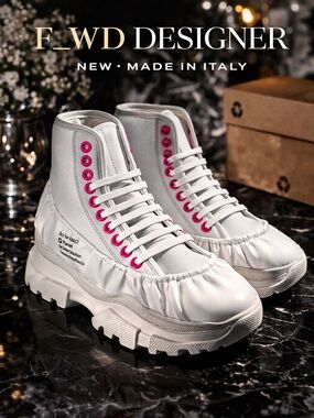 F_WD XP3 Xplore Chunky Sneakers White Pink EU 37 Platform Hiking Style Italy NEW